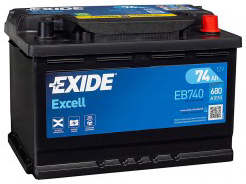 Аккумулятор EXIDE Excell 74R EB740 74Ач 680А обр. пол