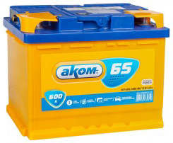 Аккумулятор АКОМ 65L 65Ач 600А прям. пол