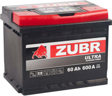 Аккумулятор ZUBR Ultra 60Ah R+ ZU600