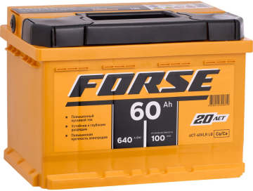 Аккумуляторная батарея FORSE 6ст-60 VLR 0 640A 560110050