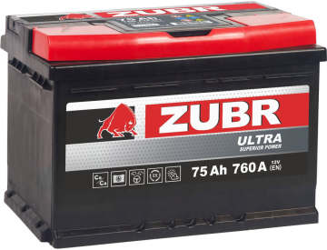 Аккумулятор ZUBR Ultra 75Ah L+ ZU751